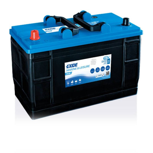 Batteria per barca dual 12v 115ah starter exide