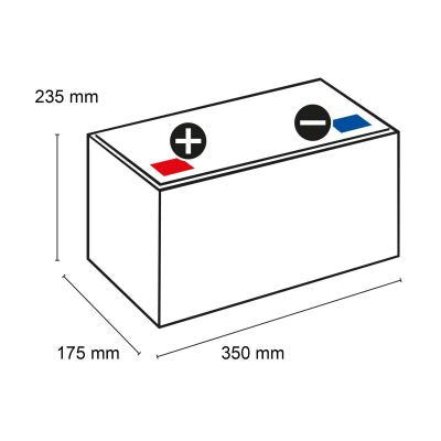 Batteria per barca dual 12v 115ah starter exide